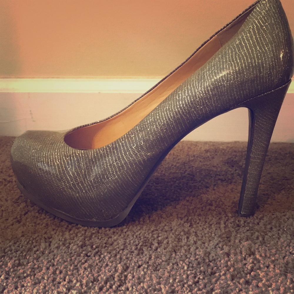 High heeled shoes